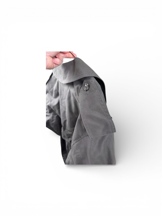 London Fog Dbl-Breasted Trench Classic Coat Zip-Out Liner Men 40R Charcoal Grey - Picture 6 of 13